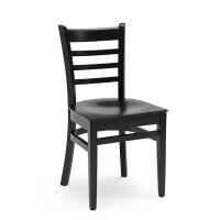 Esszimmer-Set schwarz 5-teilig Landhaus: 4 Stühle und 1 Tisch