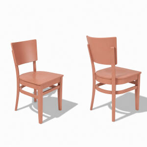 Elegante Essgruppe in Rosé und Weiß, 5-teilig