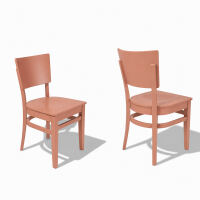 Elegante Essgruppe in Rosé und Weiß, 5-teilig