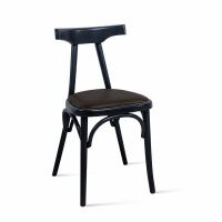 Dining Set 3-teilig Schwarz – Tisch mit 2 gepolsterten Stühlen