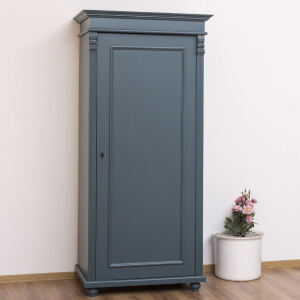 schmaler Kleiderschrank - Landhausschrank in nachtblau