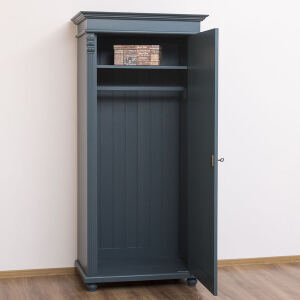 schmaler Kleiderschrank - Landhausschrank in nachtblau