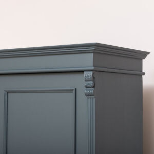 schmaler Kleiderschrank - Landhausschrank in nachtblau