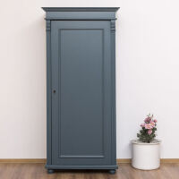 schmaler Kleiderschrank - Landhausschrank in nachtblau