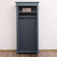 schmaler Kleiderschrank - Landhausschrank in nachtblau