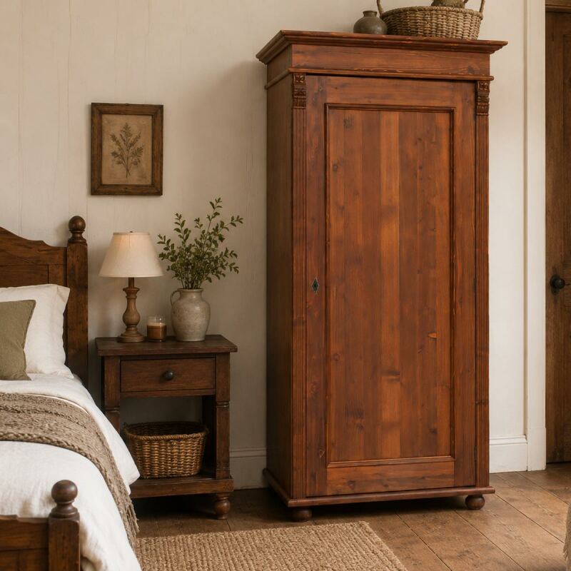 schmaler Schrank in mahagoni - Landhaus Kleiderschrank