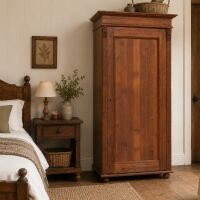 schmaler Schrank in mahagoni - Landhaus Kleiderschrank