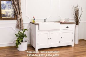 Spülbecken-Küchenmodul Landhausstil - Zinkplatte
