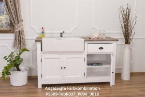 Spülbecken-Küchenmodul Landhausstil - Zinkplatte