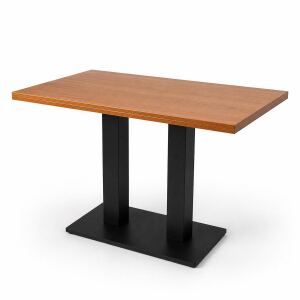 Esstisch 120 × 70 cm mit Mittelfuß aus Metall, versch. Holztöne wählbar