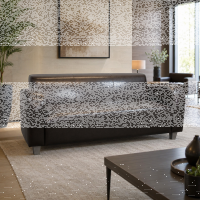 Retro Lounge Sofa Berlin 3 Sitzer Kunstleder dunkelbraun
