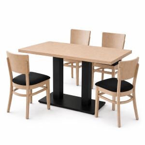 Esszimmer-Set 5-teilig mit 4 Polsterstühlen und...