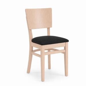 Esszimmer-Set 5-teilig mit 4 Polsterstühlen und Tisch | Buche weiß gebeizt