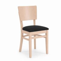 Esszimmer-Set 5-teilig mit 4 Polsterstühlen und Tisch | Buche weiß gebeizt