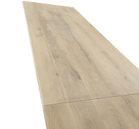 Esstisch Wildeiche White Washed mit Spider Gestell – 40 mm, 180x90 cm