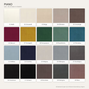 Handmuster für Samt Piano