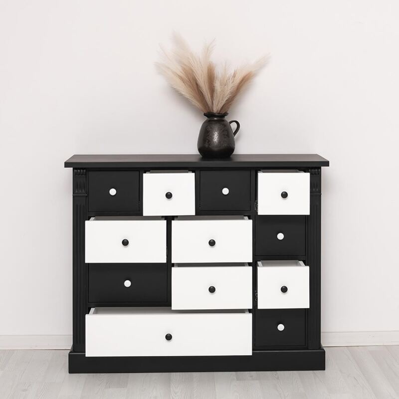 Black and White Kommode - Schubladenkommode in schwarz und weiß - Onlineshop für massive Landhausmöbel
