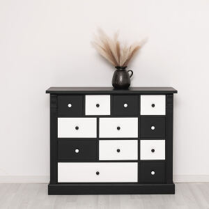 Black and White Kommode - Schubladenkommode in schwarz und weiß