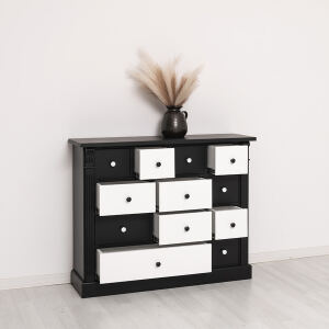 Black and White Kommode - Schubladenkommode in schwarz und weiß
