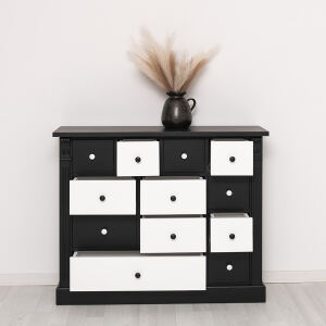 Black and White Kommode - Schubladenkommode in schwarz und weiß