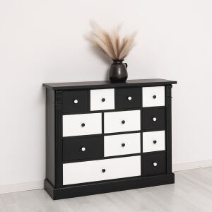Black and White Kommode - Schubladenkommode in schwarz und weiß