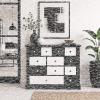 Black and White Kommode - Schubladenkommode in schwarz und weiß
