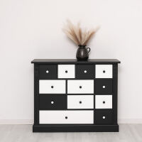 Black and White Kommode - Schubladenkommode in schwarz und weiß