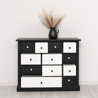 Black and White Kommode - Schubladenkommode in schwarz und weiß