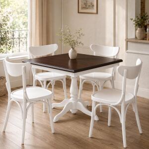 Esszimmer-Set Vintage Bistro 5-teilig | Tisch & 4...