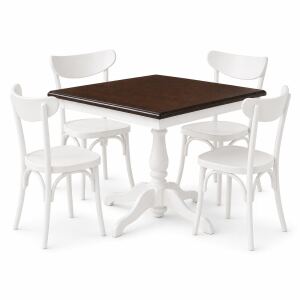 Esszimmer-Set Vintage Bistro 5-teilig | Tisch & 4...