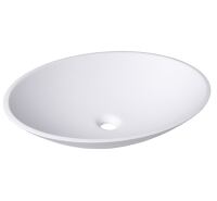 Aufsatzbecken oval ELLIPSE, weiß matt