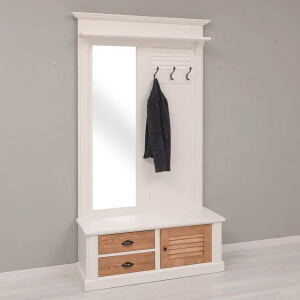 Maritime Garderobe - Landhausgarderobe altweiß