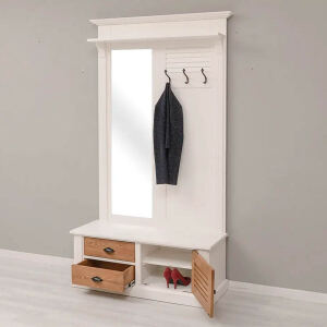 Maritime Garderobe - Landhausgarderobe altweiß