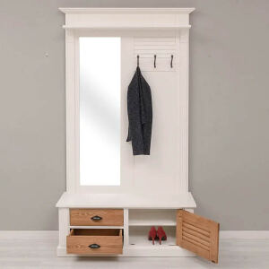 Maritime Garderobe - Landhausgarderobe altweiß