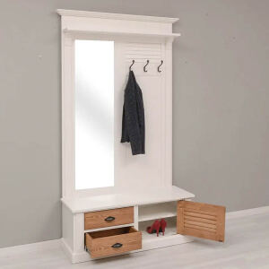 Maritime Garderobe - Landhausgarderobe altweiß