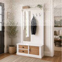 Maritime Garderobe - Landhausgarderobe altweiß