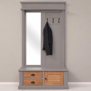 Garderobe mit Lamellentüren - Landhausgarderobe...