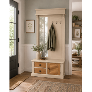 Landhaus Flur - Garderobe in beige