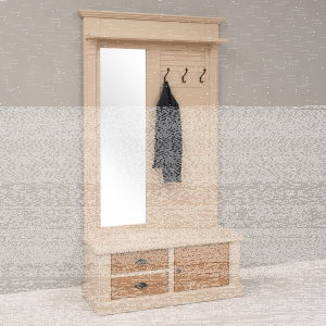 Landhaus Flur - Garderobe in beige