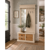 Landhaus Flur - Garderobe in beige