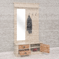 Landhaus Flur - Garderobe in beige
