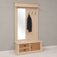 Landhaus Flur - Garderobe in beige