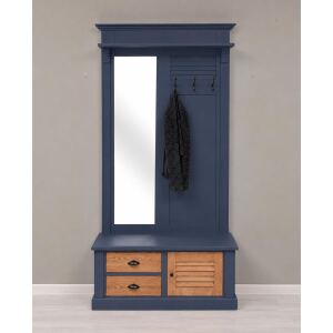 Violettblaue Garderobe - Landhausflur