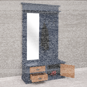 Violettblaue Garderobe - Landhausflur