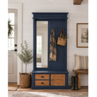 Violettblaue Garderobe - Landhausflur