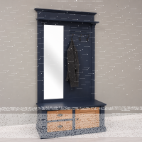 Violettblaue Garderobe - Landhausflur
