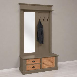 Schilfgrüne Garderobe - Flurbmöbel mit Shuttertüren