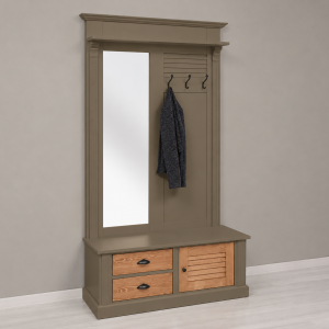 Schilfgrüne Garderobe - Flurbmöbel mit Shuttertüren