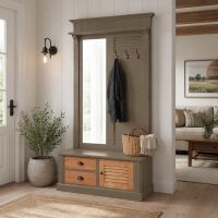 Schilfgrüne Garderobe - Flurbmöbel mit Shuttertüren