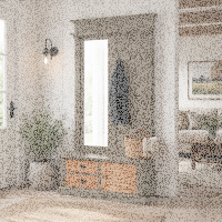 Schilfgrüne Garderobe - Flurbmöbel mit Shuttertüren